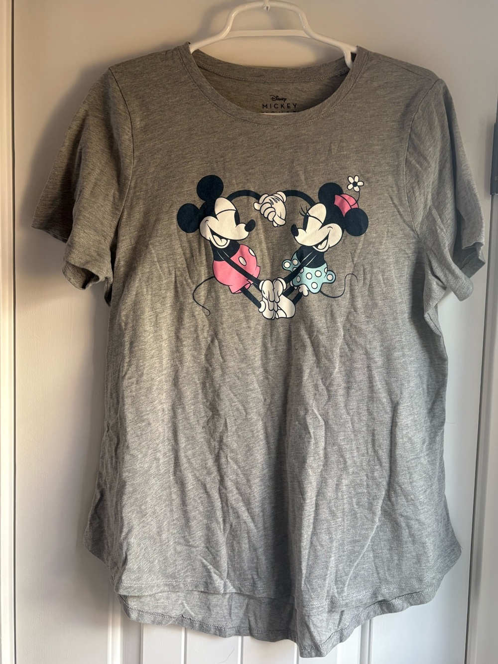 Disney Mickey & Minnie Gray Graphic Tee